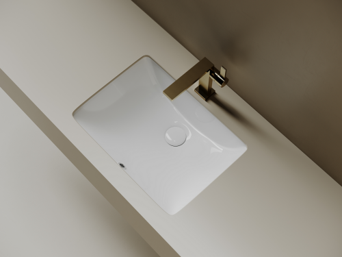 Раковина встраиваемая снизу Ceramicanova Era CN15001, белый глянец фото 4