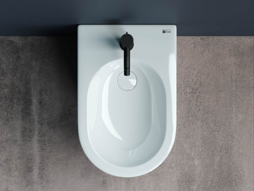 Биде напольное Ceramicanova Star CN1906, белое глянцевое фото 3