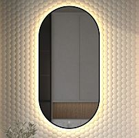 Зеркало DEFESTO AURA DF 2936S с окантовкой и LED-подсветкой 60x120 см., сенсорный выключатель, 3000 K