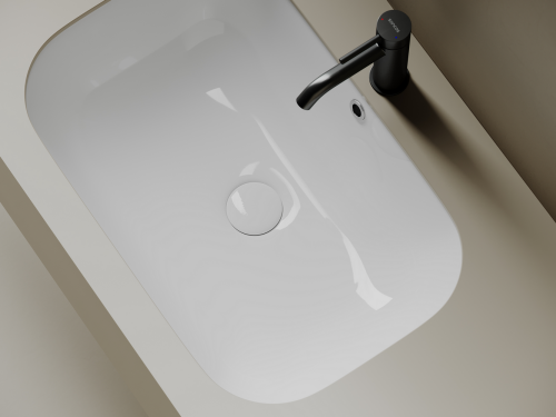 Раковина встраиваемая снизу Ceramicanova Era CN15007, белый глянец фото 6