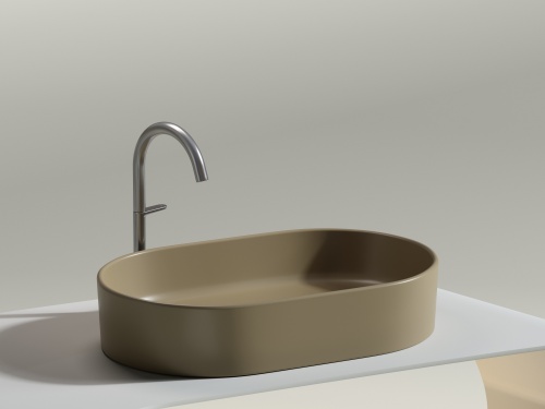 Накладная раковина Ceramicanova ELEMENT CN6048MC, капучино матовый фото 5