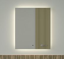 Зеркало DEFESTO GLOW DF 2506R с фацетом и LED-подсветкой 60x70 см., ИК - выключатель, 4500 K