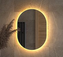 Зеркало DEFESTO OPTI DF 2913R с LED-подсветкой 50x70 см., ИК - выключатель, 3000 K