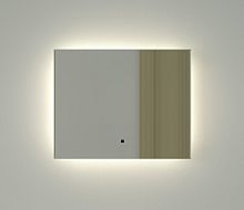Зеркало DEFESTO GLOW DF 2501RH с фацетом и LED-подсветкой 50x40 см., ИК - выключатель, 4500 K