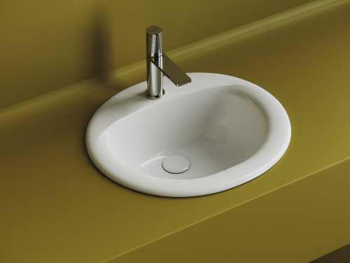 Раковина встраиваемая сверху Ceramicanova Sun CN6080, белый глянец фото 2