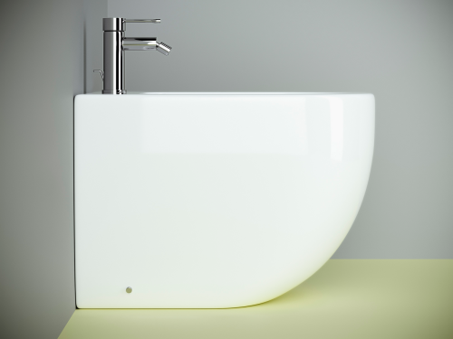 Биде напольное Ceramicanova Metropol CN4005, белое глянцевое фото 4
