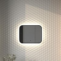 Зеркало DEFESTO AURA DF 2961RH с окантовкой и LED-подсветкой 50x40 см., ИК - выключатель, 4500 K