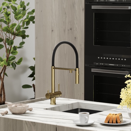 Смеситель для кухни Sancos Imola SC4010BGbh, брашированное золото фото 2