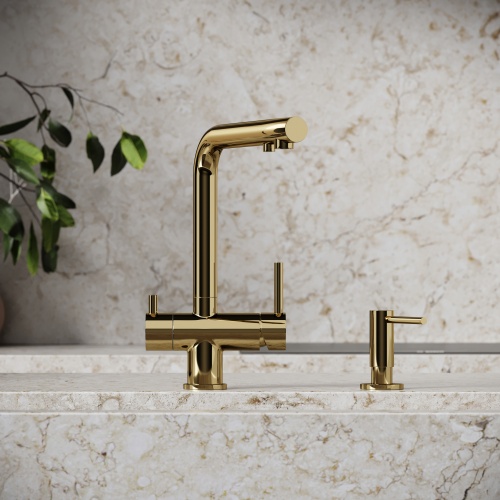 Смеситель для кухни Sancos Foster SC4014ZG, полированное золото фото 4