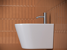 Биде подвесной Ceramicanova Forma CN3012 белое глянцевое, с донным клапаном CN3012 Биде подвесной Ceramicanova Forma CN3012 белое глянцевое, с донным клапаном