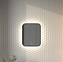 Зеркало DEFESTO AURA DF 2961S с окантовкой и LED-подсветкой 40x50 см., сенсорный выключатель, 4500 K