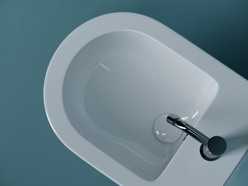 Биде подвесной Ceramicanova Uno CN11002 белое глянцевое фото 5