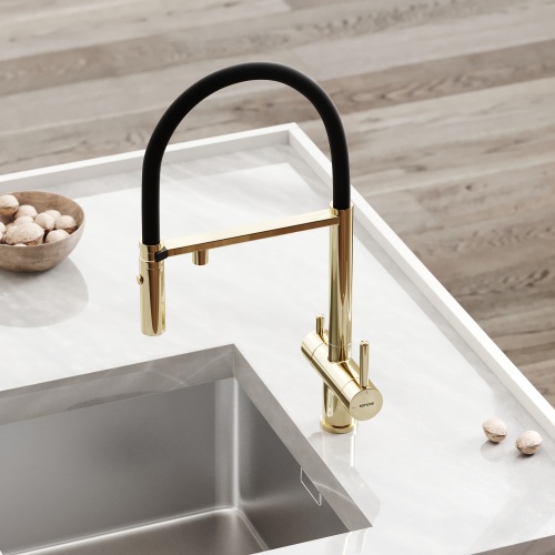 Смеситель для кухни Sancos Imola SC4010ZG, полированное золото фото 4
