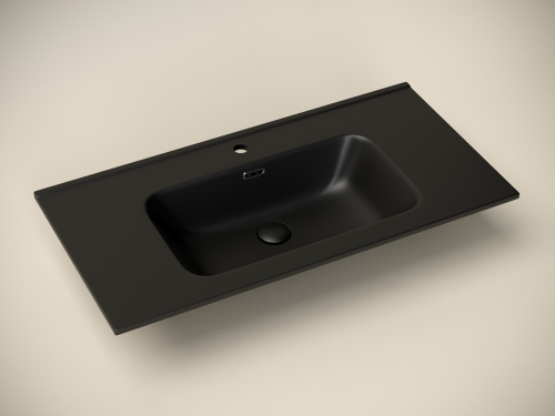 Раковина накладная мебельная Ceramicanova Element CN7002MB, черный матовый фото 2