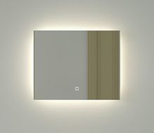Зеркало DEFESTO GLOW DF 2501SH с фацетом и LED-подсветкой 50x40 см., сенсорный выключатель, 4500 K