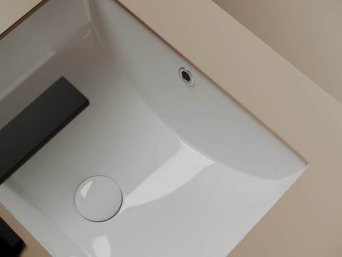 Раковина встраиваемая снизу Ceramicanova Era CN15002, белый глянец фото 3