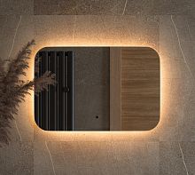 Зеркало DEFESTO OPTI DF 2812RH с LED-подсветкой 60x40 см., ИК - выключатель, 3000 K