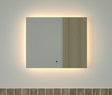 Зеркало DEFESTO GLOW DF 2513RH с фацетом и LED-подсветкой 60x50 см., ИК - выключатель, 3000 K