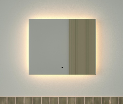 Зеркало DEFESTO GLOW DF 2513RH с фацетом и LED-подсветкой 60x50 см., ИК - выключатель, 3000 K