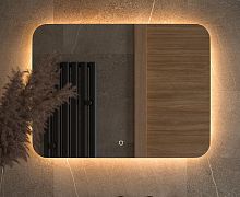 Зеркало DEFESTO OPTI DF 2817SH с LED-подсветкой 80x60 см., сенсорный выключатель, 3000 K