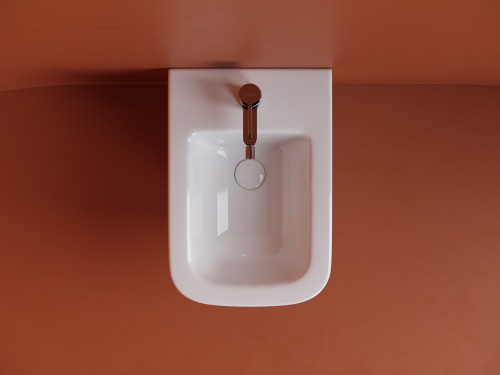 Биде подвесной Ceramicanova Union CN4003MB белое глянцевое фото 4