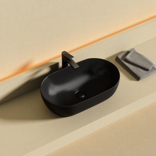 Накладная раковина Ceramicanova Twist CN12001MB, черный матовый фото 3