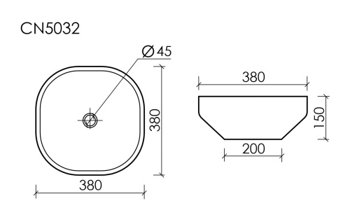 Раковина Ceramicanova ELEMENT CN5032, белый глянец фото 6