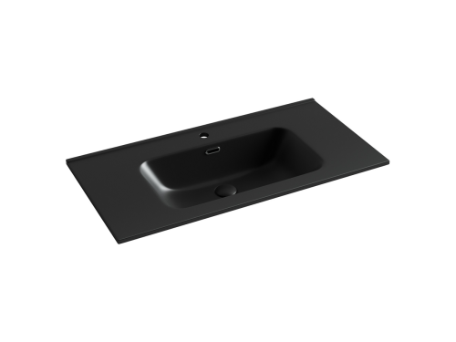 Раковина накладная мебельная Ceramicanova Element CN7002MB, черный матовый фото 3