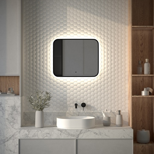 Зеркало DEFESTO AURA DF 2963RH с окантовкой и LED-подсветкой 60x50 см., ИК - выключатель, 4500 K фото 2