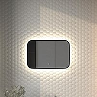 Зеркало DEFESTO AURA DF 2962SH с окантовкой и LED-подсветкой 60x40 см., сенсорный выключатель, 4500 K