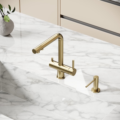 Смеситель для кухни Sancos Foster SC4014BG, брашированное золото фото 3