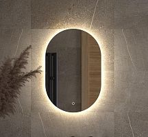 Зеркало DEFESTO OPTI DF 2901S с LED-подсветкой 40x60 см., сенсорный выключатель, 4500 K