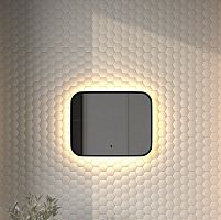 Зеркало DEFESTO AURA DF 2971RH с окантовкой и LED-подсветкой 50x40 см., ИК - выключатель, 3000 K