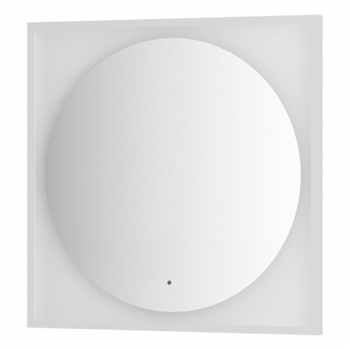 Зеркало DEFESTO ECLIPSE DF 2228R в багетной раме с LED-подсветкой 80x80 см., ИК - выключатель белая рама, 4500 K фото 4