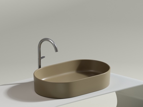 Накладная раковина Ceramicanova ELEMENT CN6048MC, капучино матовый фото 8