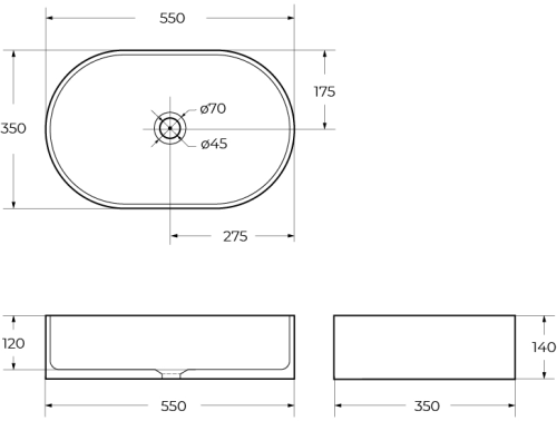 Накладная раковина BelBagno BB1048 фото 6