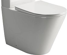 Чаша для унитаза-компакта Ceramicanova HIGHLIGHT CN1802-B Rimless с сидением, белый глянец