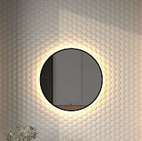 Зеркало DEFESTO AURA DF 2993R с окантовкой и LED-подсветкой Ø60 см., ИК - выключатель, 3000 K