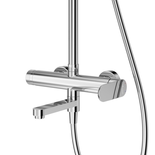 Душевая стойка CEZARES STYLUS-CVD-01 с изливом, хром фото 3