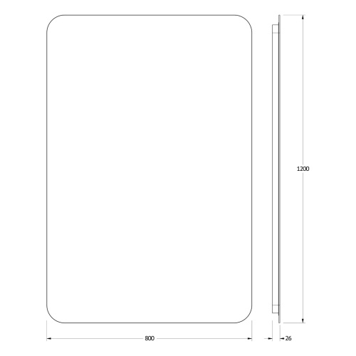 Зеркало DEFESTO OPTI DF 2820R с LED-подсветкой 80x120 см., ИК - выключатель, 3000 K фото 4