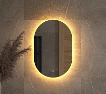 Зеркало DEFESTO OPTI DF 2911S с LED-подсветкой 40x60 см., сенсорный выключатель, 3000 K