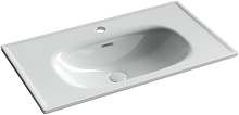 Раковина накладная мебельная Ceramicanova Sabo CN13002, белый глянец