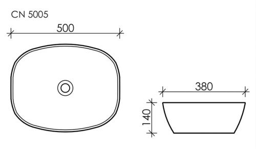 Раковина Ceramicanova ELEMENT CN5005, белый глянец фото 6