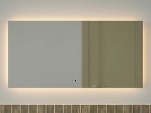 Зеркало DEFESTO GLOW DF 2518RH с фацетом и LED-подсветкой 120x60 см., ИК - выключатель, 3000 K
