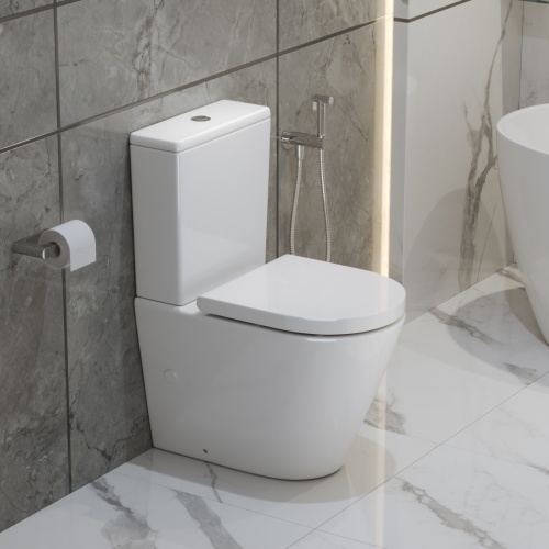 Унитаз-компакт BelBagno FLAY-TOR BB2149CP-TOR безободковый, крышка BB865SC с микролифтом, бачок BB2149T фото 2