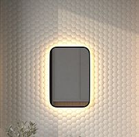 Зеркало DEFESTO AURA DF 2972 с окантовкой и LED-подсветкой 40x60 см., без выключателя, 3000 K