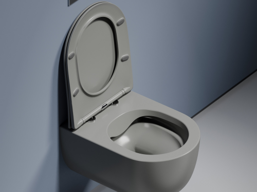 Подвесной унитаз Ceramicanova Modena CN6063MH с крышкой-сидением, антрацит матовый фото 3