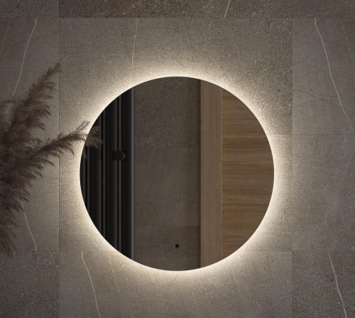 Зеркало DEFESTO OPTI DF 2842R с LED-подсветкой Ø50 см., ИК - выключатель, 4500 K