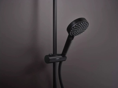 Душевая стойка Hansgrohe Vernis Blend Showerpipe 200 1jet, матовый черный фото 5