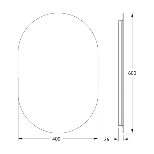 Зеркало DEFESTO OPTI DF 2901 с LED-подсветкой 40x60 см., без выключателя, 4500 K фото 5